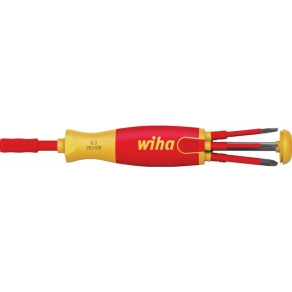   Wiha 38610 nyeles behajtóhegy tartó (LiftUp) 6 db lapos (sliccelt) és (PH) slim bitekkel, 1000V