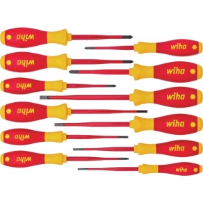   Wiha 41003 csavarhúzó készlet, lapos,(PH),(PZ), SL/PZ, Torx, 12 részes, 1000V, SoftFinish slimFix