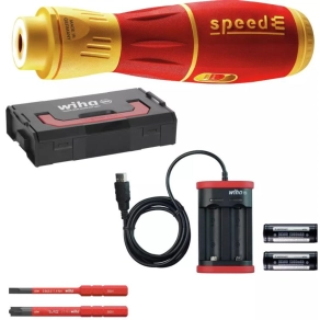   Wiha 44318 speedE II elektr. csavarhúzó készlet 2db slimBittel, akkuval, USB-s, 10 részes, 1000V