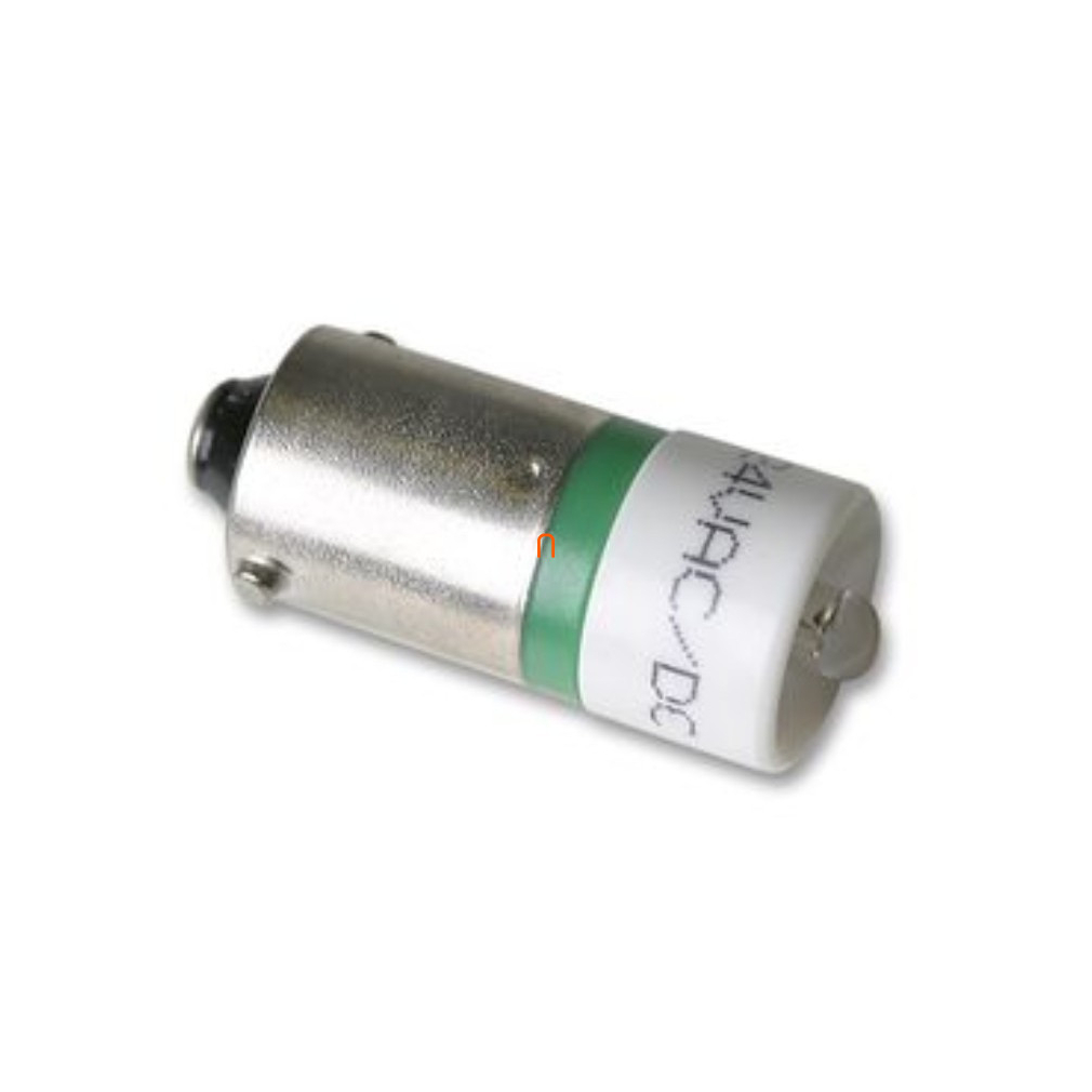 Siemens 3SB3901-1DA LED izzó, BA9s, zöld, 15mA, 24VAC/DC