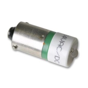 Siemens 3SB3901-1DA LED izzó, BA9s, zöld, 15mA, 24VAC/DC