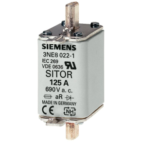   Siemens 3NE1022-0 késes biz., NH-00, 125A gS, 690VAC/250VDC, félvezetővédő