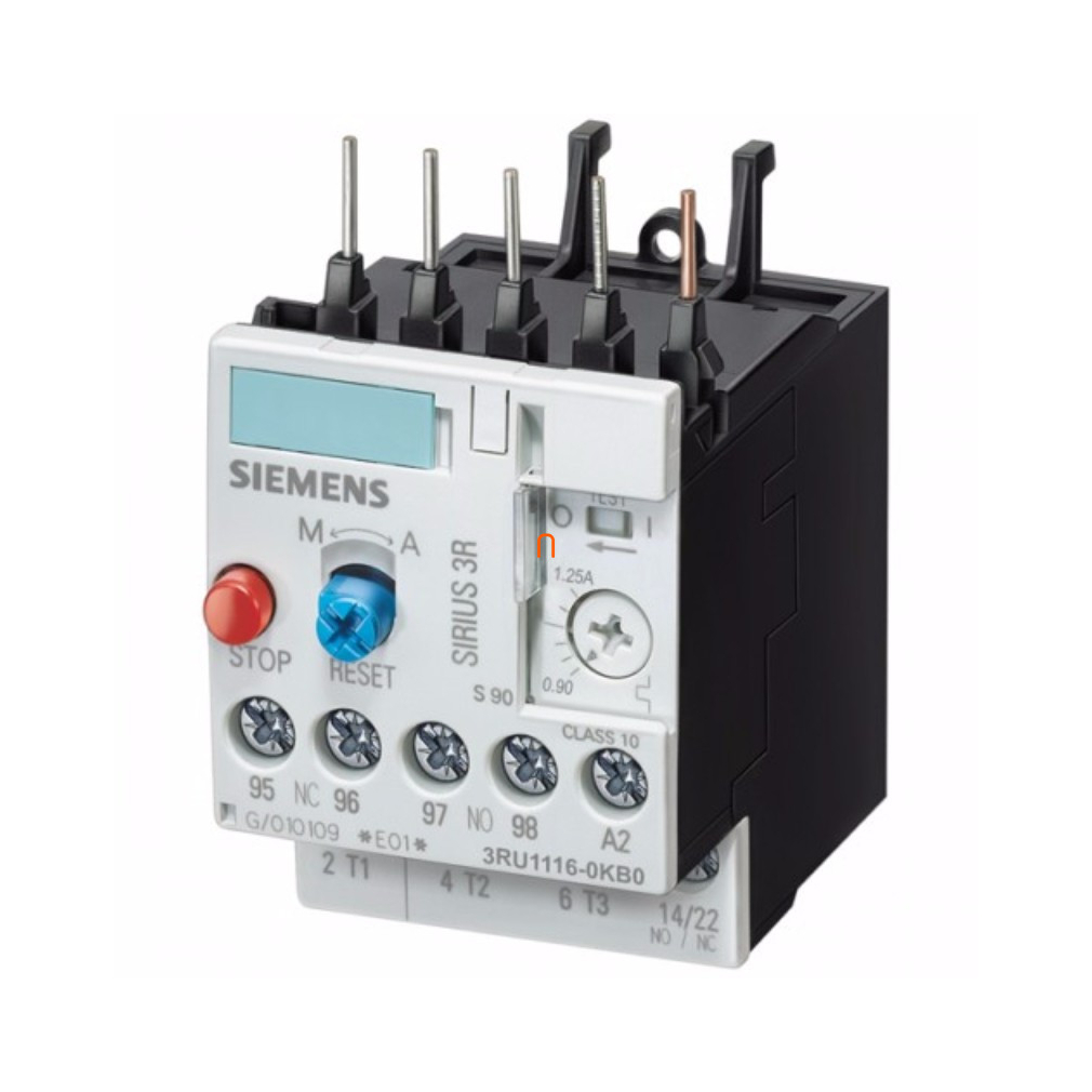 Siemens 3RU1116-0KB0 hőkioldó, 0,9-1,25A, 1NO+1NC, S00, csav.