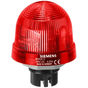   Siemens 8WD5320-5AB LED jelzőlámpa, folyamatos, piros, 24VAC/DC, dia.70mm, PG29 rögz., IP65