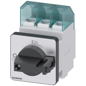   Siemens 3LD2122-0TK11 BE-KI kapcsoló, 25A, előlapra, fekete