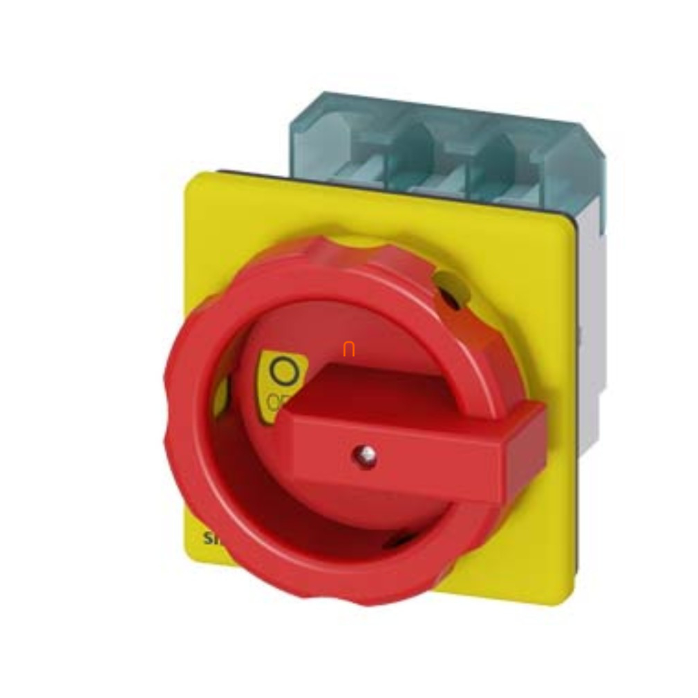 Siemens 3LD2504-0TK53 BE-KI kapcsoló, 3P, 63A, előlapra, piros/sárga