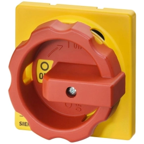   Siemens 3LD9224-3B piros/sárga előlap, középfuratos, 3LD2 25-32A-hez