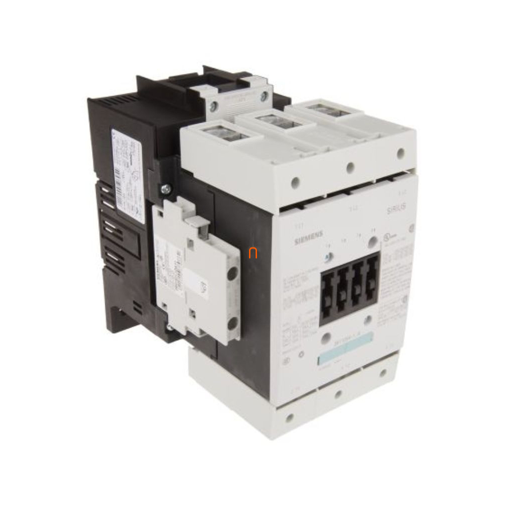 Siemens 3RT1054-1AP36 mágneskapcsoló, 55kW, 220-240VAC/DC, 2NO+2NC, S6, csav.