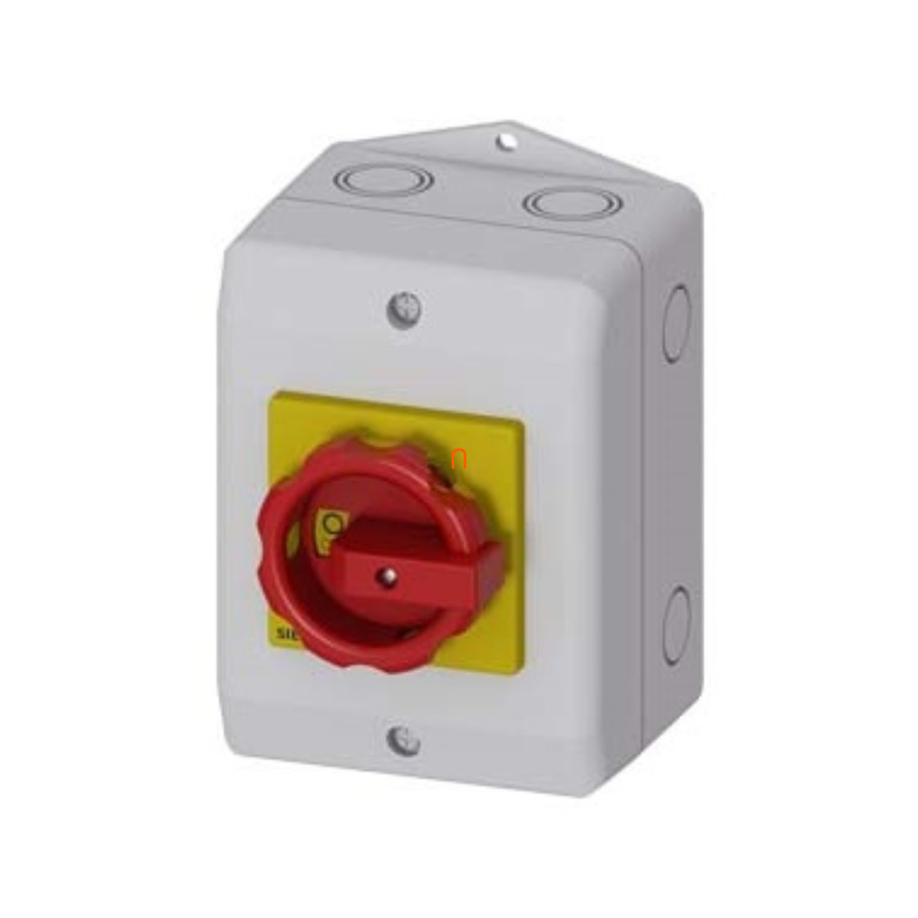 Siemens 3LD2264-0TB53 BE-KI kapcsoló, 3P, 32A, tokozott, piros/sárga