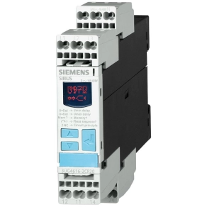   Siemens 3UG4616-2CR20 kijelzős fázisfigyelő relé, sorrend, kiesés, aszimmetria, feszültség növekedés és csökkenés (1-20V), rugós