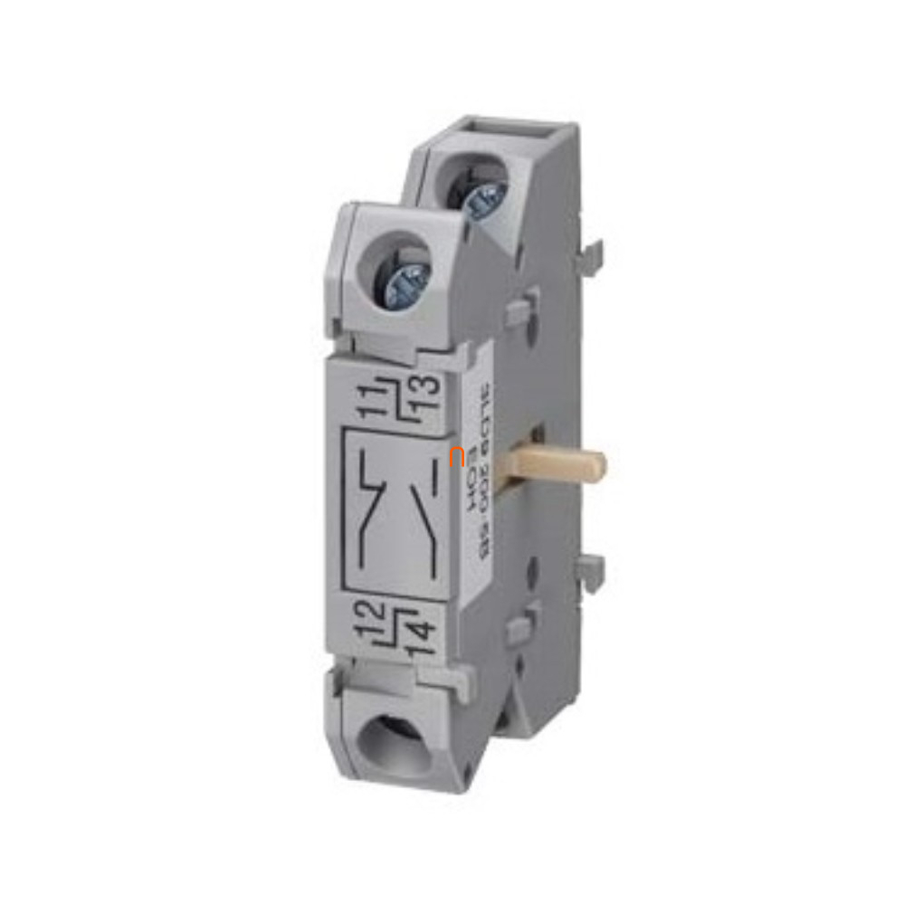 Siemens 3LD9200-5BF 1NO+1NC segédérintkező, késve záró, Siemenstve nyitó, aranyozott érintkezők, előlapi 3LD2-höz