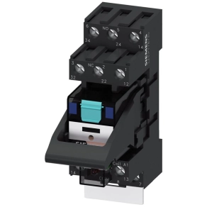   Siemens LZS:PT3A5L24 relé+foglalat, LED-modul védődiódával, 3CO/10A, 24VDC, csavaros