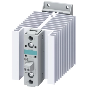   Siemens 3RF2350-1AA14 szilárdtest relé (SSR), 1x50A/48-460VAC, 24VAC/DC működtető, hűtőbordával, csavaros