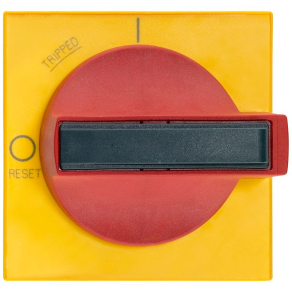   Siemens 8UC7220-8BD ajtókuplungos forgatókar, 75x75 mm sárga előlap, 62 mm-es piros kar