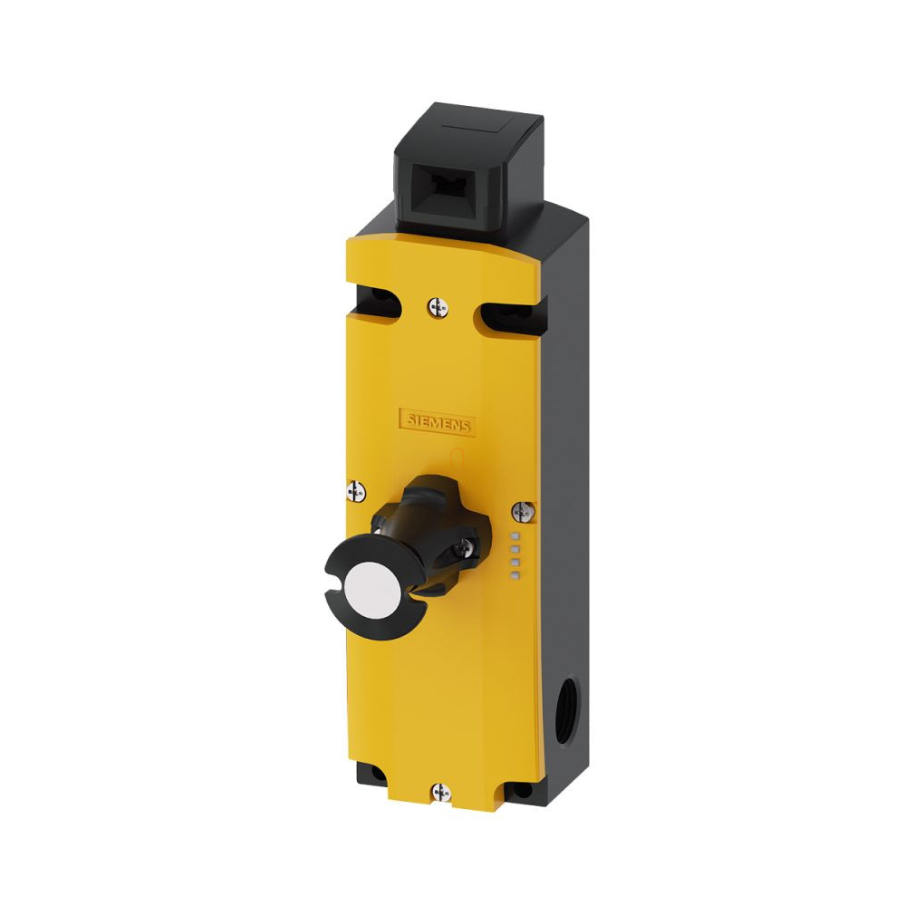 Siemens 3SE5322-1SF21 biztonsági végálláskapcsoló, kioldás a fronton, 24VDC, sárga/zöld LED