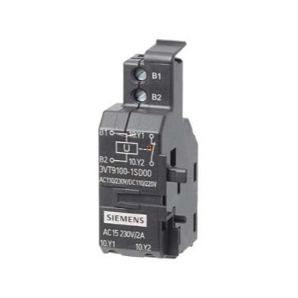 Siemens 3VT9100-1SE00 munkaáramú kioldó, bal oldali, 230, 400VAC/220VDC, 3VT1-hez