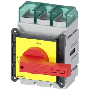   Siemens 3LD2305-0TK13 BE-KI kapcsoló, 3P, 160A, előlapra, piros/sárga