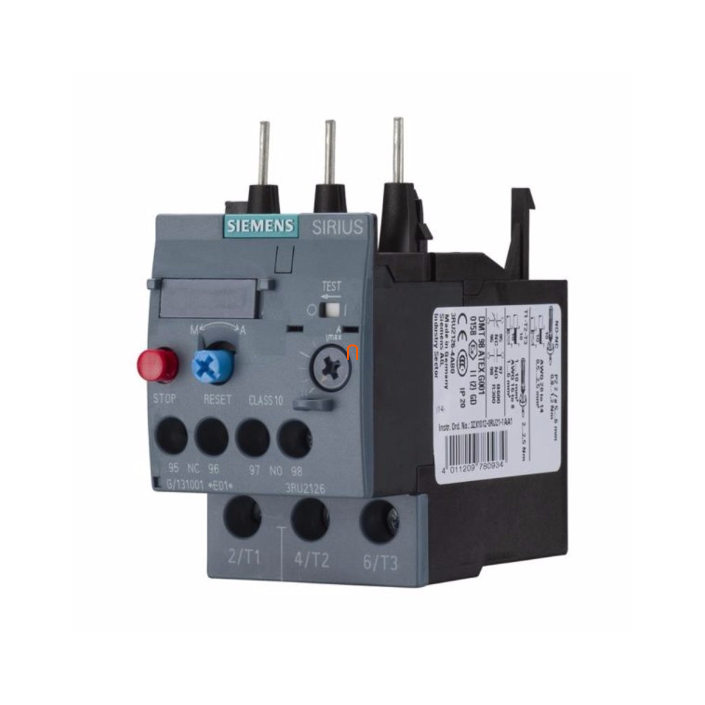 Siemens 3RU2126-1FB0 hőkioldó, 3,5 - 5A, 1NO+1NC, S0, csavaros