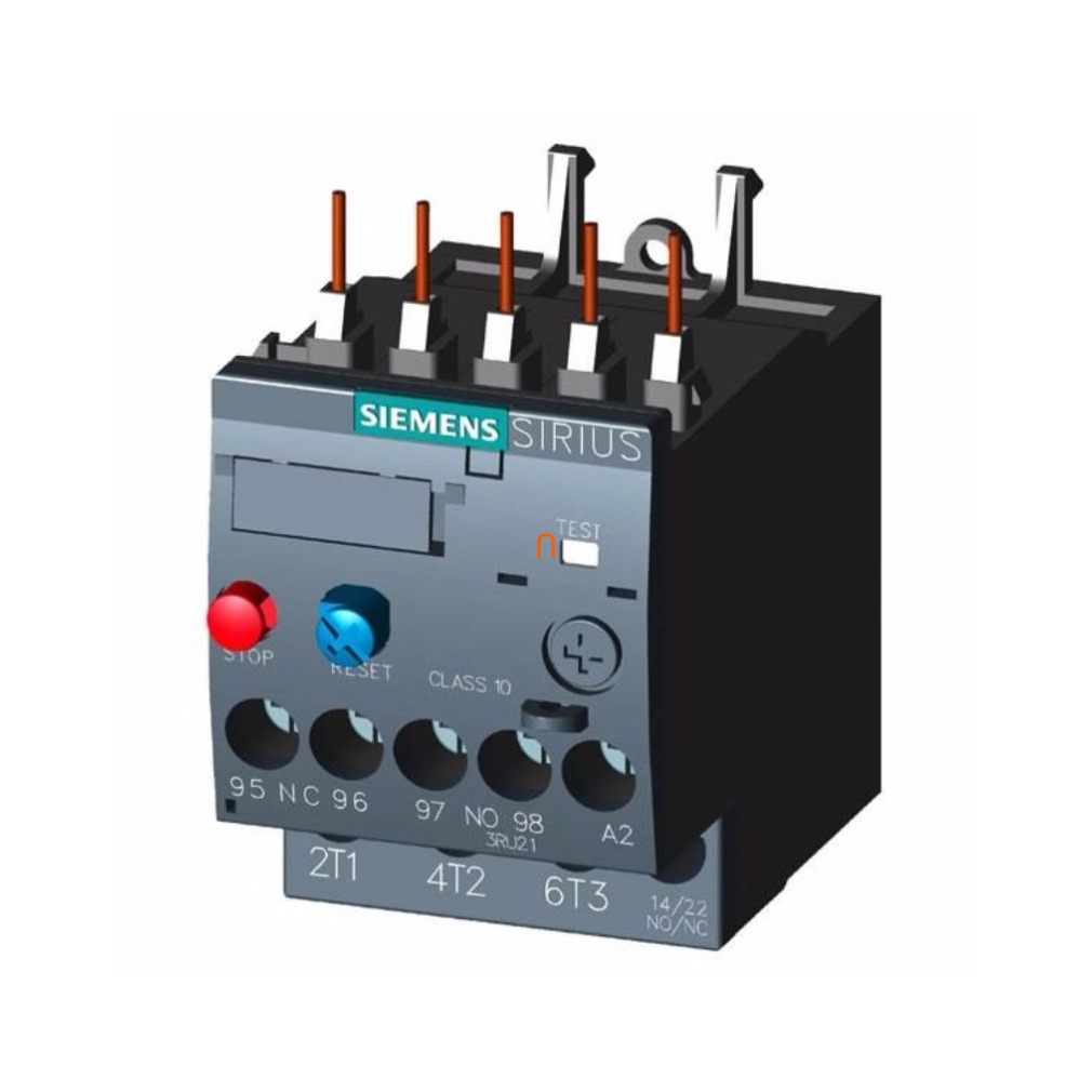 Siemens 3RU2116-0GB0 hőkioldó, 0,45 - 0,63A, 1NO+1NC, S00, csavaros