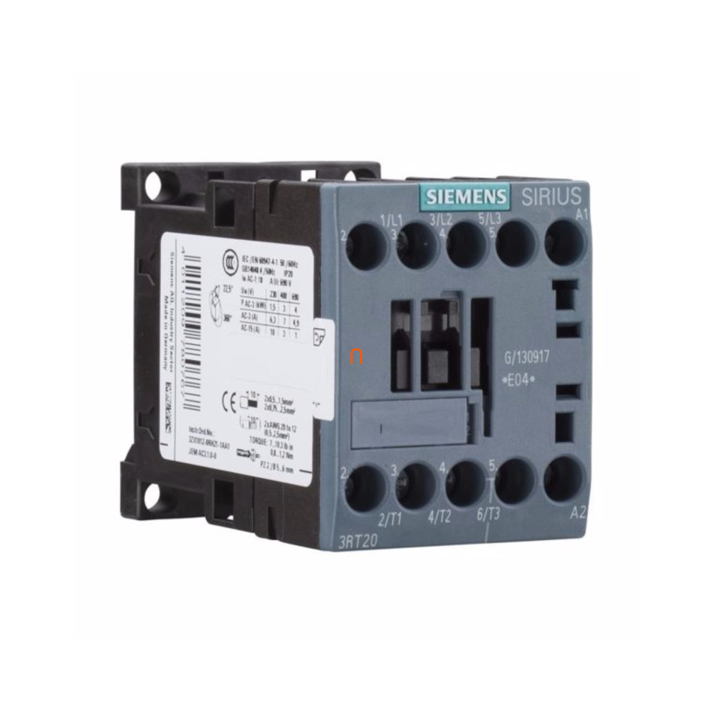 Siemens 3RT2016-1AP01 mágneskapcsoló, 4kW/9A, 230VAC, 1NO, S00, csavaros