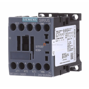   Siemens 3RT2017-1AB01 mágneskapcsoló, 5,5kW/12A, 24VAC, 1NO, S00, csavaros