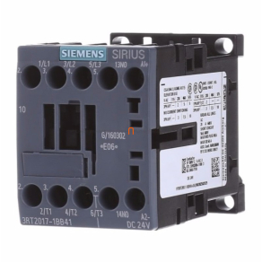   Siemens 3RT2017-1BB41 mágneskapcsoló, 5,5kW/12A, 24VDC, 1NO, S00, csavaros