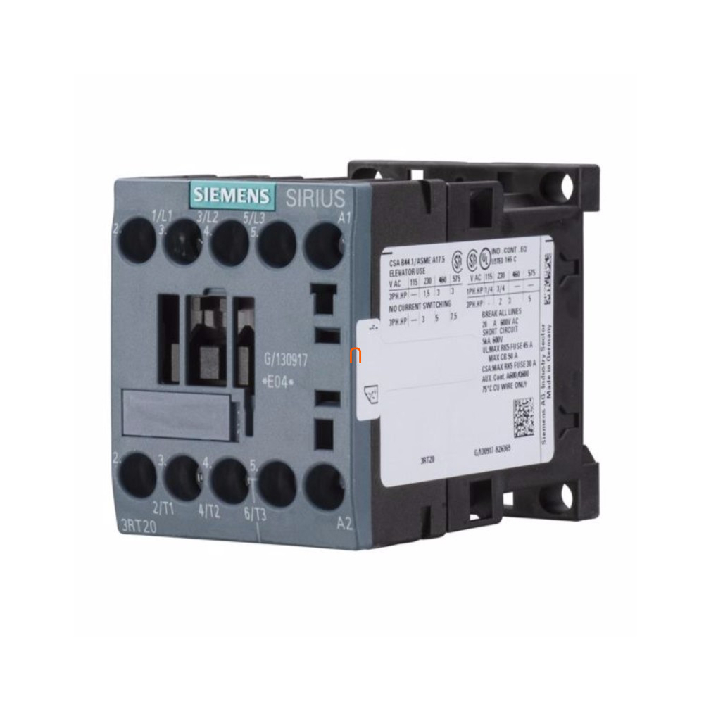 Siemens 3RT2018-1AP01 mágneskapcsoló, 7,5kW/16A, 230VAC, 1NO, S00, csavaros
