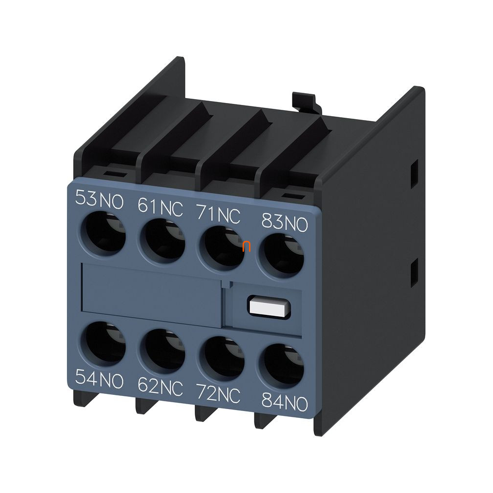 Siemens 3RH2911-1GA22 segédérintkező, homlokra, 2NO+2NC, S00-hoz (3RH2140/3RH2440), csavaros