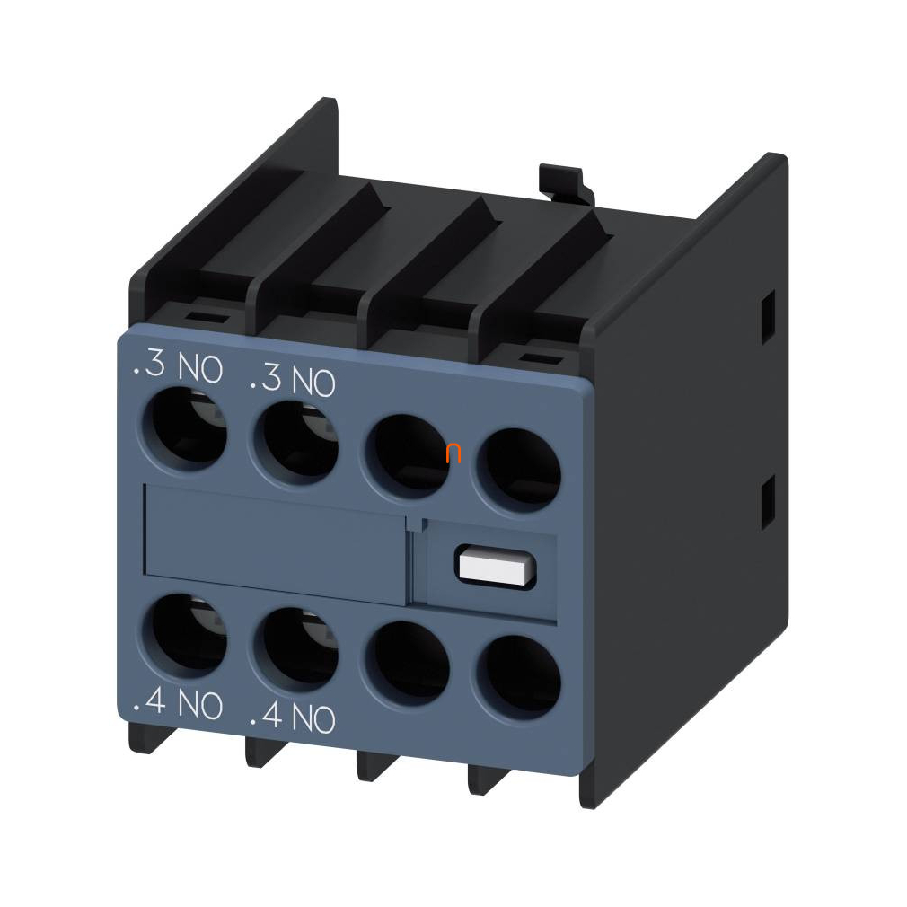 Siemens 3RH2911-1HA20 segédérintkező, homlokra, 2NO, S00-S3-hoz, csavaros