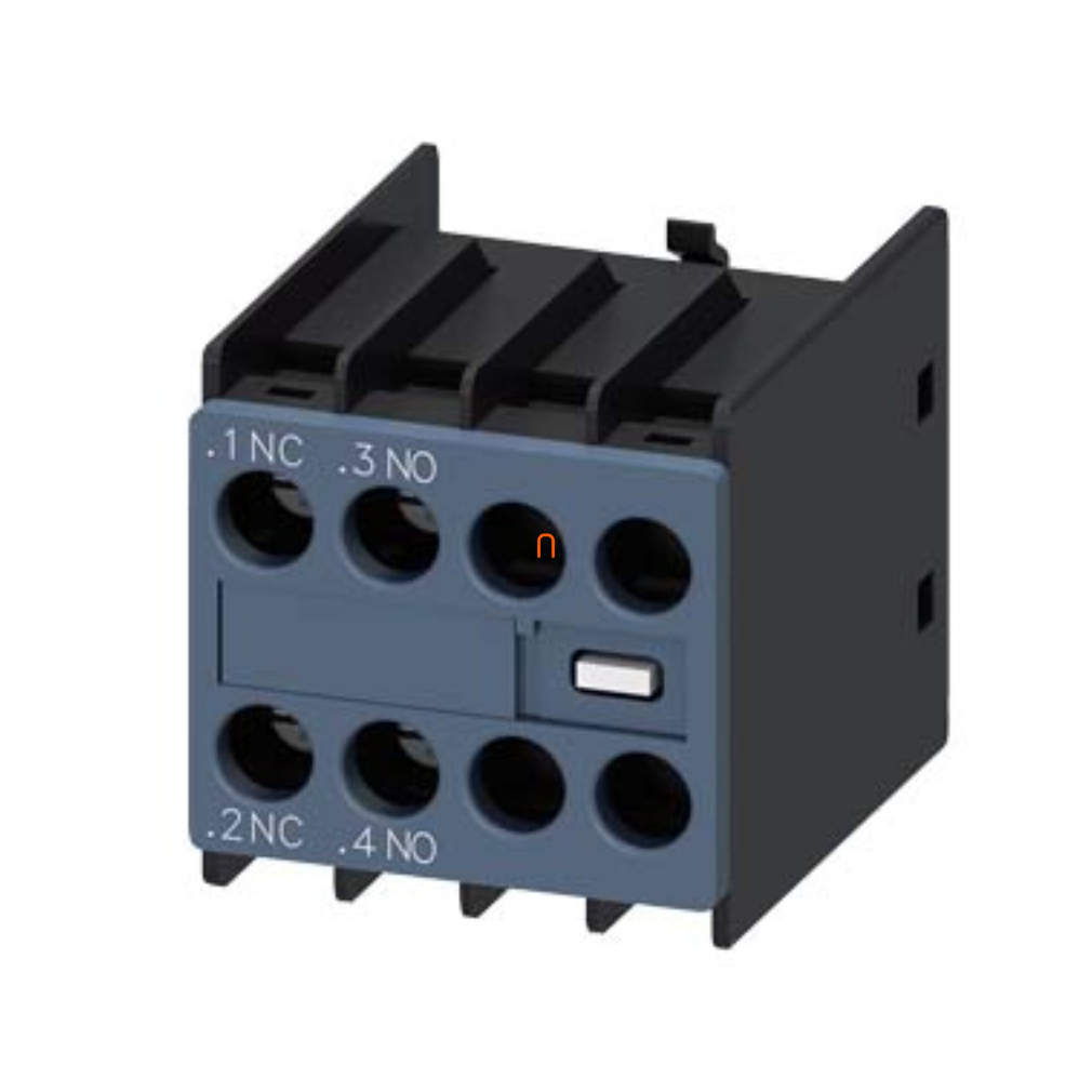 Siemens 3RH2911-1HA11 segédérintkező, homlokra, 1NO+1NC, S00-S3-hoz, csavaros