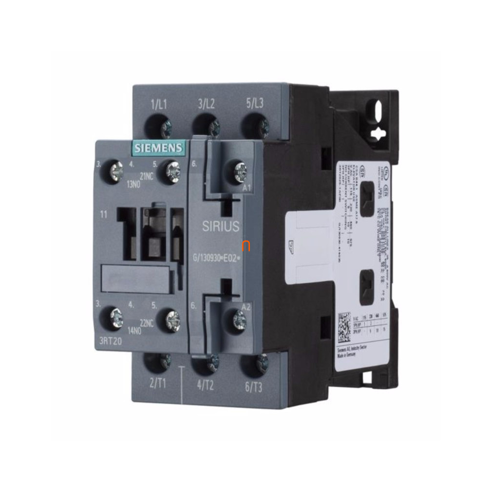 Siemens 3RT2025-1AP00 mágneskapcsoló, 7,5kW/16A, 230VAC, 1NO+1NC, S0, csavaros