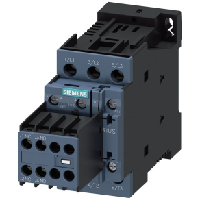   Siemens 3RT2025-1BB44 mágneskapcsoló, 7,5kW/16A, 24VDC, 2NO+2NC, S0, csavaros