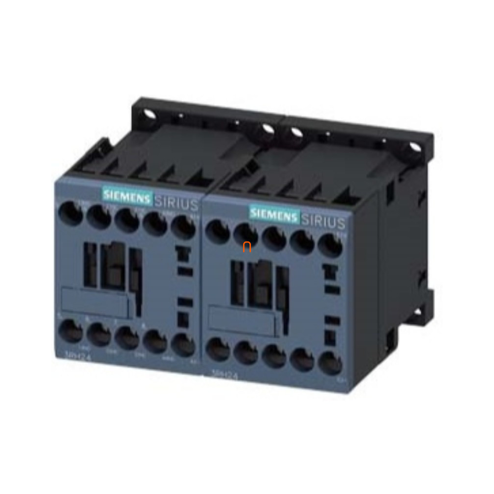 Siemens 3RH2422-1BB40 mágneskapcsoló, reteszelt, 6A, 2NO+2NC, 24VDC, S00, csavaros