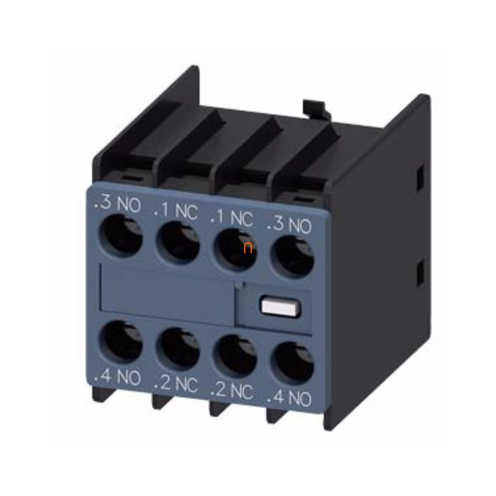 Siemens 3RH2911-1FA22 segédérintkező, homlokra, 2NO+2NC, S00-S3-hoz, csavaros
