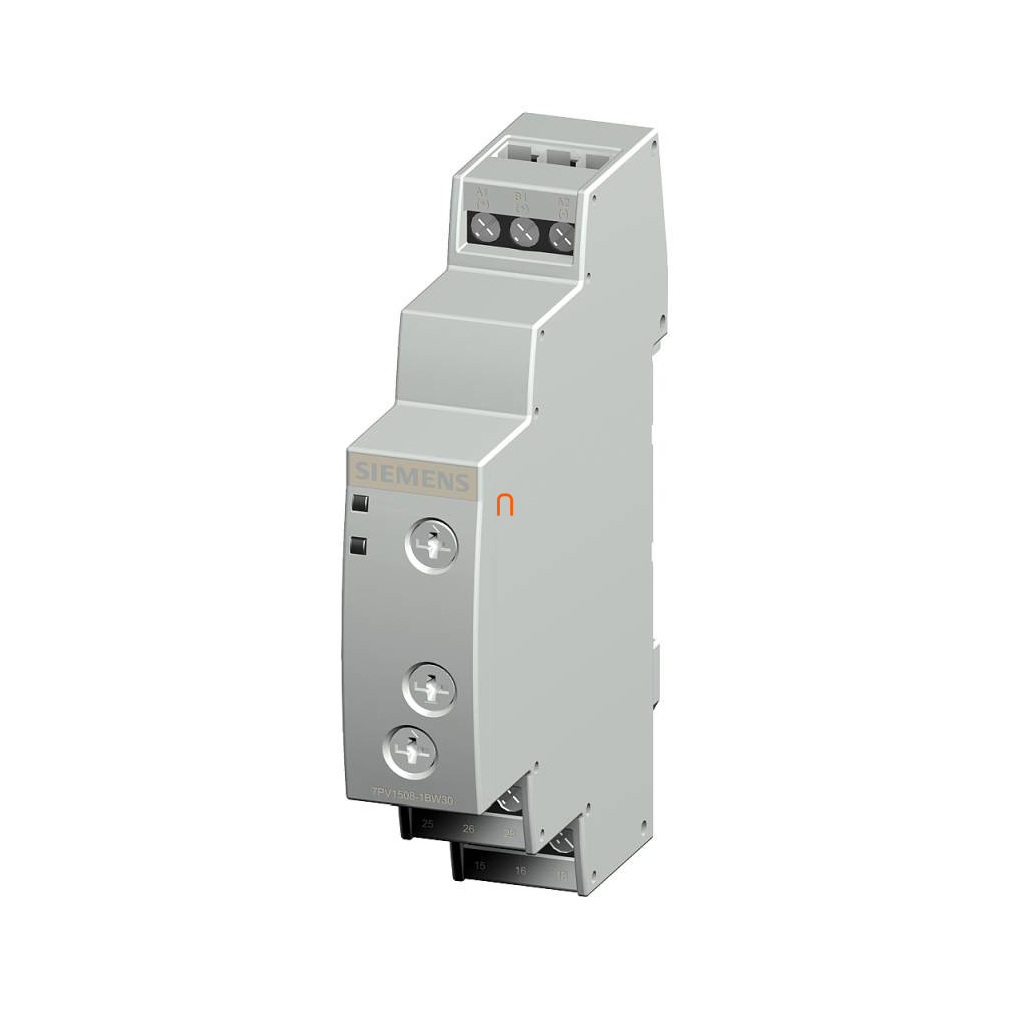 Siemens 7PV1508-1BW30 időrelé LED-del, 7 funkciós, 0.05 s-100 h, 2CO, 12-240VAC/DC, moduláris, csavaros csatlakozás