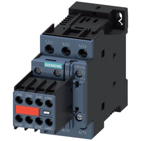   Siemens 3RT2024-1DB44-3MA0 mágneskapcsoló, 5,5kW/12A, 24VDC, 2NO+2NC, varisztor, S0, csavaros