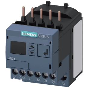   Siemens 3RR2441-1AA40 áramfigyelő relé, standard, 1,6-16A, 24VDC, 1CO, 1 félvezető kimenet, hiszterézis: 0,1-3A, S00, csavaros csatlakozás