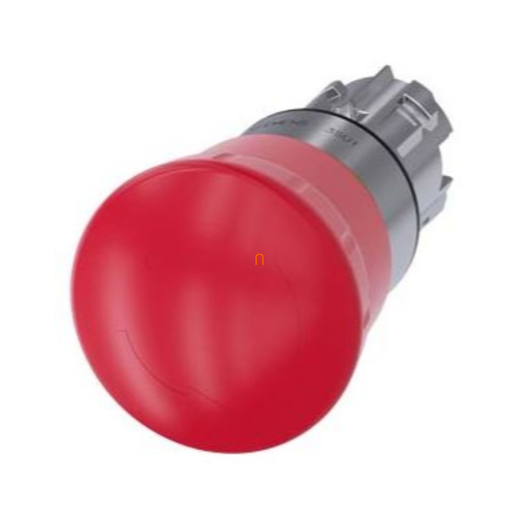 Siemens 3SU1050-1HB20-0AA0 vészgomb fej, 40mm-es, piros, reteszoldás forgatással, fém Sirius