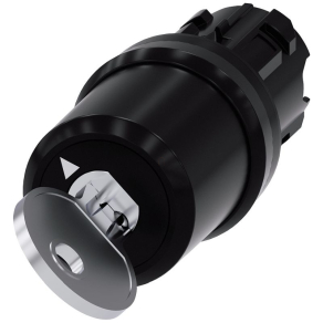   Siemens 3SU1000-5BF01-0AA0 kulcsos kapcsolófej, 2 állású, CES, SSG10, kulcs O állásban kivehető Sirius