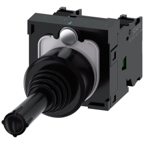   Siemens 3SU1100-7AC10-1NA0 joystick, 2 irányú (vízszintes), 1NO/1NO, visszaálló, mechanikai retesz nélkül, csavaros csatlakozás