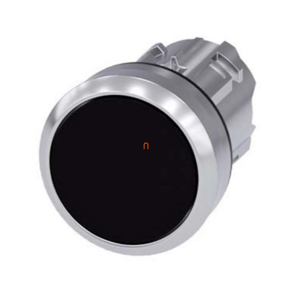 Siemens 3SU1050-0AB10-0AA0 nyomógombfej, fekete, fém Sirius