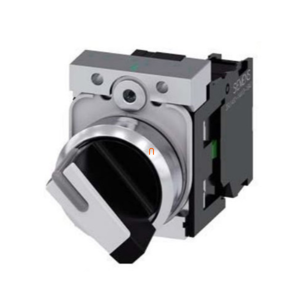 Siemens 3SU1150-2BF60-1BA0 komplett kapcsoló, 2 állású, fehér, 1NO, fém, csavaros Sirius
