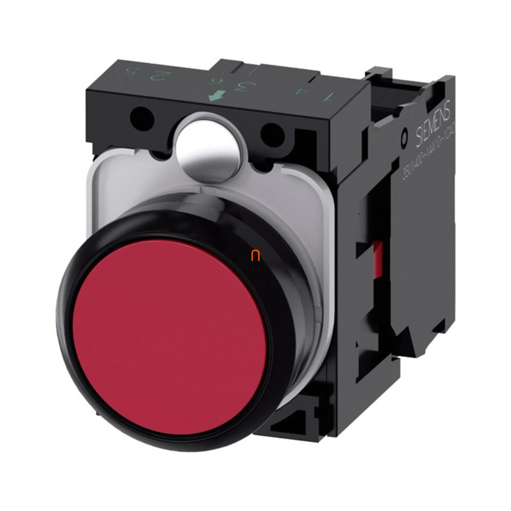 Siemens 3SU1100-0AB20-1CA0 komplett nyomógomb, piros, 1NC, csavaros Sirius