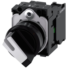   Siemens 3SU1100-2BF60-1BA0 komplett kapcsoló, 2 állású, fehér, 1NO, csavaros Sirius