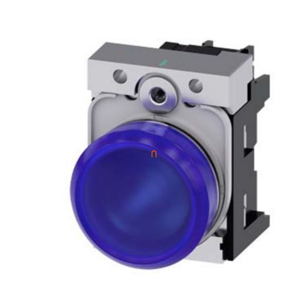 Siemens 3SU1152-6AA50-1AA0 komplett jelzőlámpa, kék, 24VAC/DC, fém, csavaros Sirius