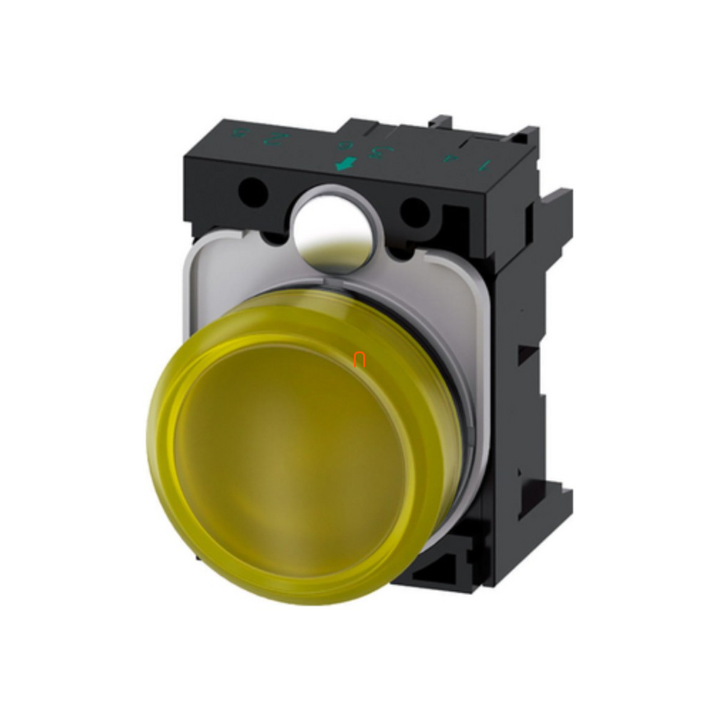 Siemens 3SU1102-6AA30-1AA0 komplett jelzőlámpa, sárga, 24VAC/DC, csavaros Sirius