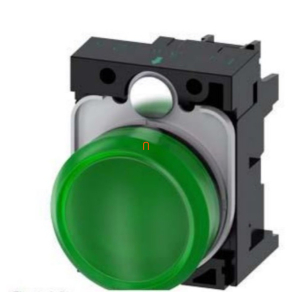   Siemens 3SU1102-6AA40-1AA0 komplett jelzőlámpa, zöld, 24VAC/DC, csavaros Sirius