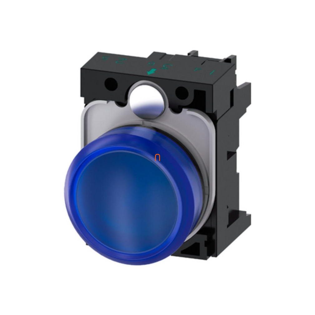 Siemens 3SU1102-6AA50-1AA0 komplett jelzőlámpa, kék, 24VAC/DC, csavaros Sirius
