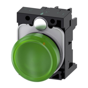   Siemens 3SU1106-6AA40-1AA0 komplett jelzőlámpa, zöld, 230VAC, csavaros Sirius
