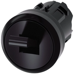  Siemens 3SU1000-3EA10-0AA0 billentőkapcsoló, 22mm, műanyag, fekete, 0-1 állás Sirius